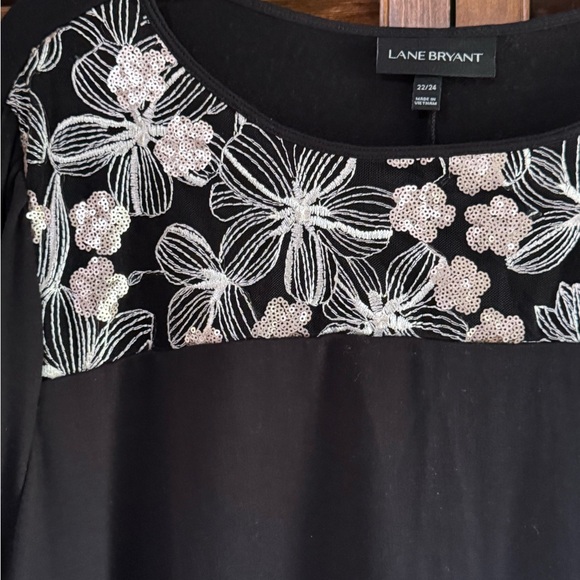 Lane Bryant Dress Womens Plus Size 22-24 Black/white Poly/Rayon Stretch  sku3364 - Picture 5 of 12